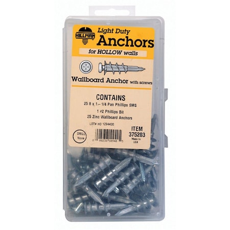 Aceds No.8 21NC Wall Board Anchor Kit 5326053